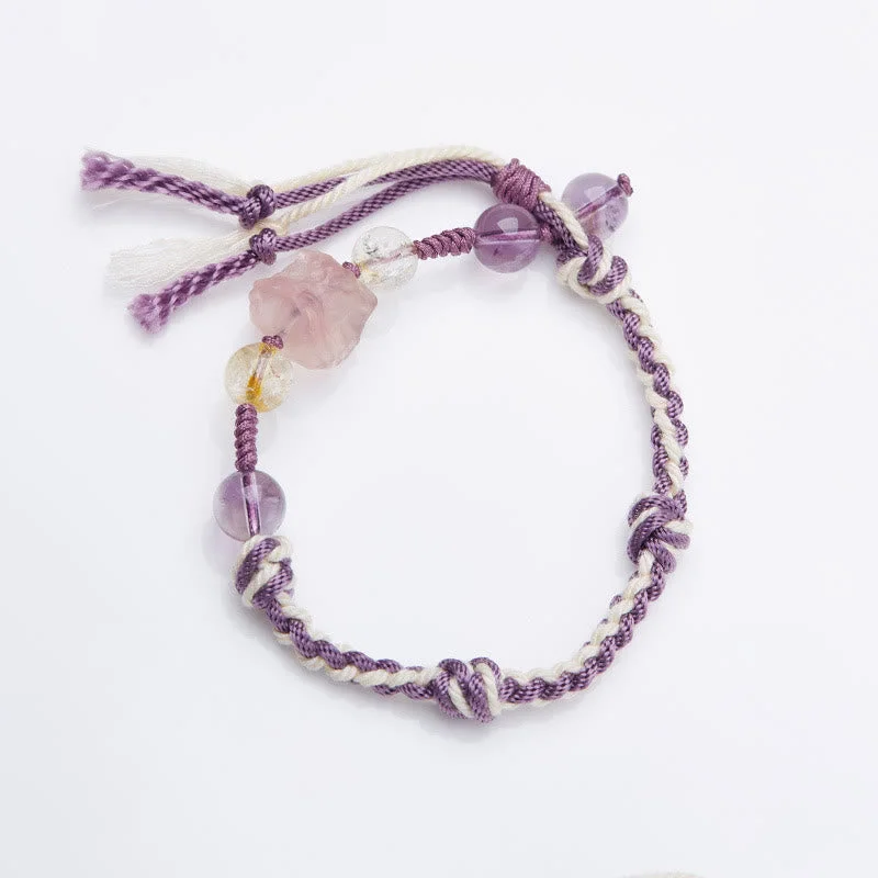 Trendy Bracelets for Men with Adjustable Size-Buddha Stones Natural Fluorite Amethyst Silver Sheen Obsidian Tiger's Eye Protection Rope Bracelet Trendy Bracelets for Men with Adjustable Size-Buddha Stones Natural Fluorite Amethyst Silver Sheen Obsidian Tiger's Eye Protection Rope Bracelet