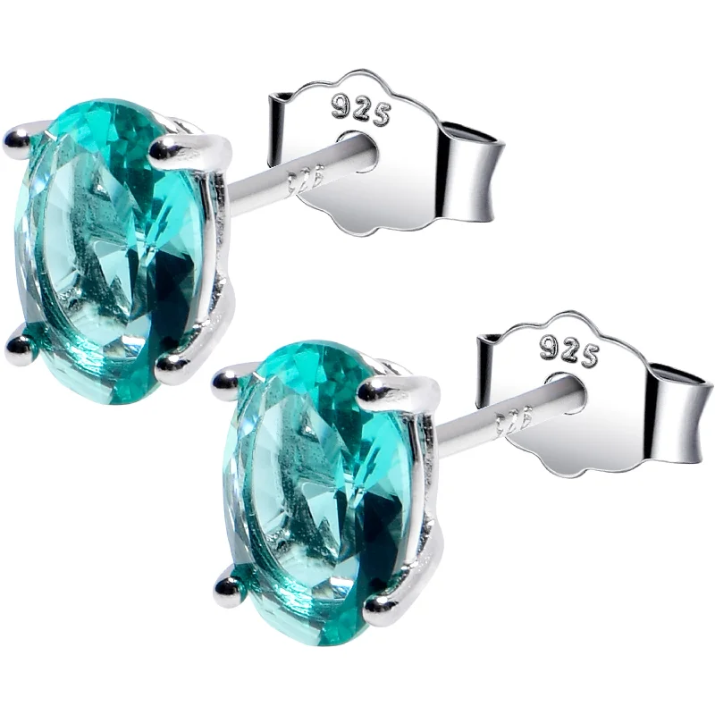 Women's Earrings – Elegant Designs for Every Personality--5mm CZ Oval 925 Sterling Silver December Birthstone Stud Earrings Women's Earrings – Elegant Designs for Every Personality--5mm CZ Oval 925 Sterling Silver December Birthstone Stud Earrings