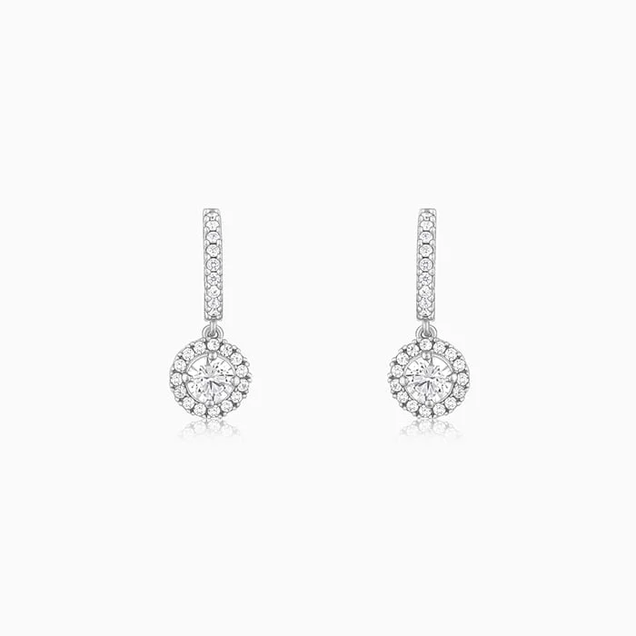 Women's Earrings – Elegant Designs for Every Personality--Silver Zircon Drizzle Drop Earrings Women's Earrings – Elegant Designs for Every Personality--Silver Zircon Drizzle Drop Earrings