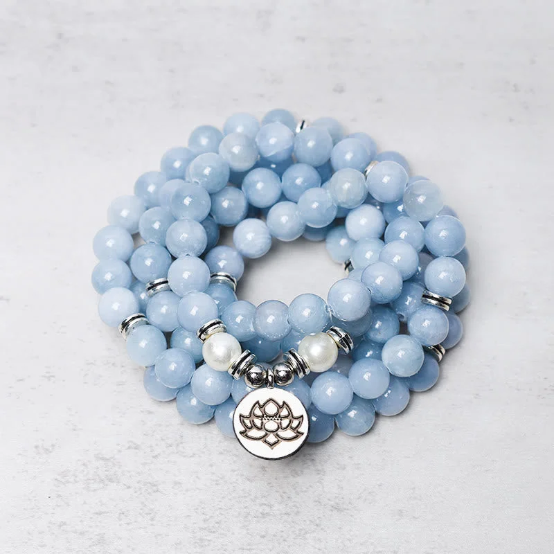 Gold-Plated Bracelets for Men-Buddha Stones 108 Mala Beads Aquamarine Healing Bracelet Gold-Plated Bracelets for Men-Buddha Stones 108 Mala Beads Aquamarine Healing Bracelet