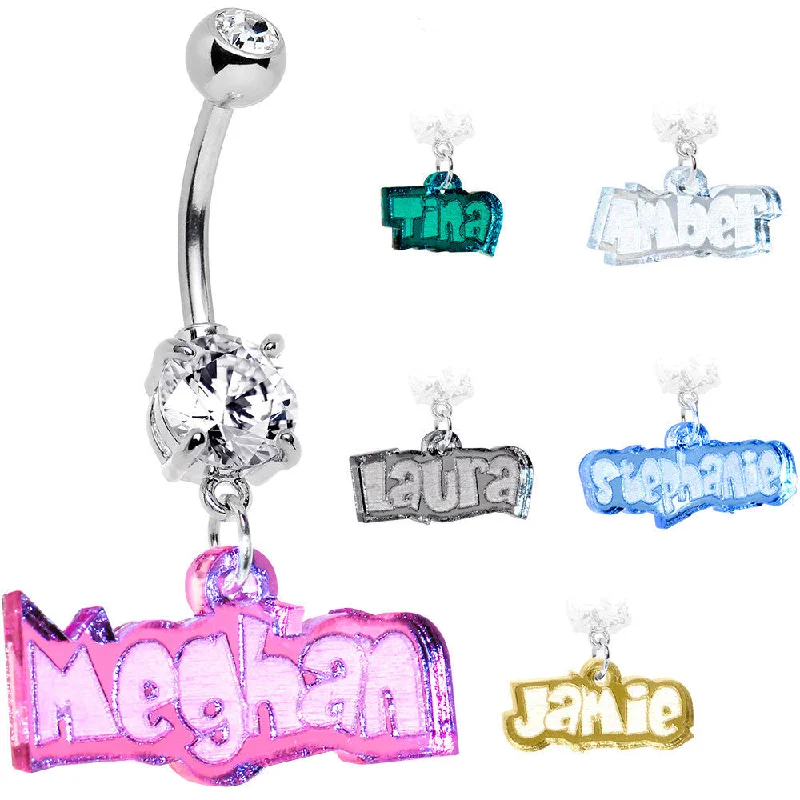 Belly Rings for Creative Fashion Choices -Custom Lucite Fun Personalized Belly Ring Created with Crystals Belly Rings for Creative Fashion Choices -Custom Lucite Fun Personalized Belly Ring Created with Crystals