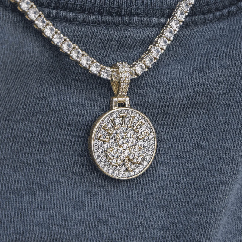 Exclusive Men's Necklaces & Pendants for the Modern Gentleman-Boston Celtics Official NBA Micro Alternate Logo Pendant