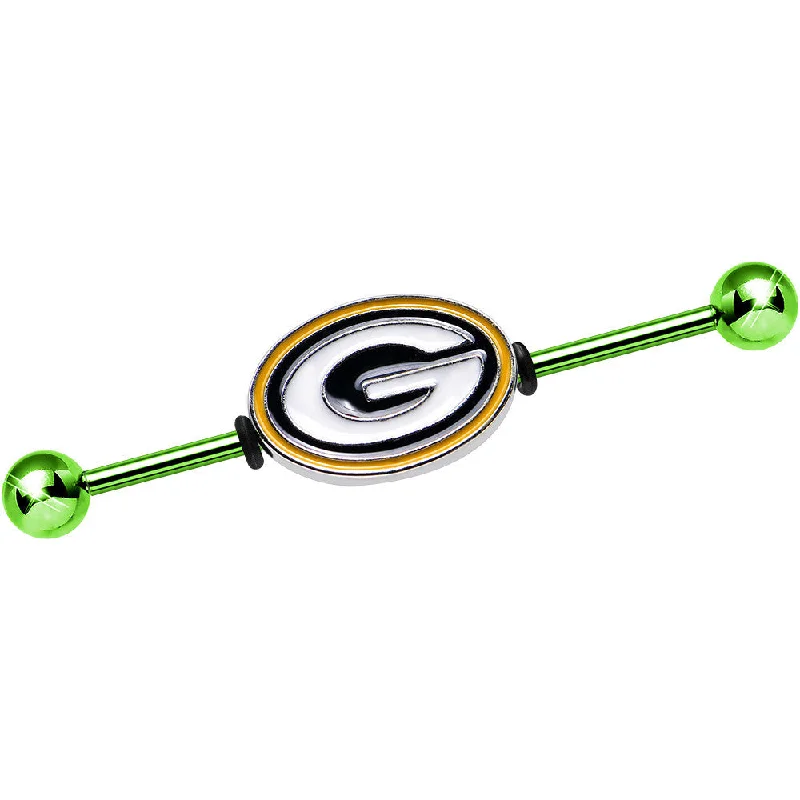 Women's Earrings – Elegant Designs for Every Personality--Officially Licensed NFL Green Bay Packers Industrial Barbell 38mm