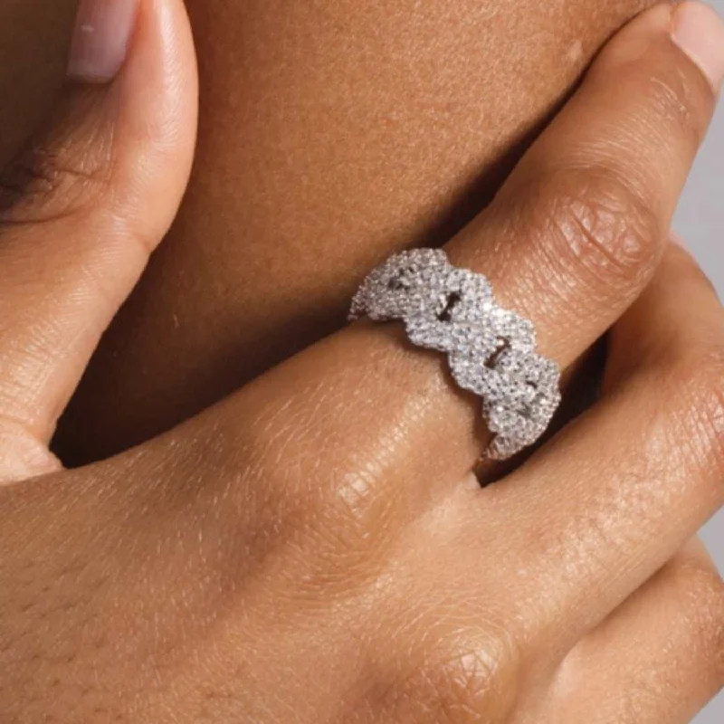 Chic Women's Rings for Fashion-Forward Looks-Diamond Prong Ring in White Gold Vermeil Chic Women's Rings for Fashion-Forward Looks-Diamond Prong Ring in White Gold Vermeil