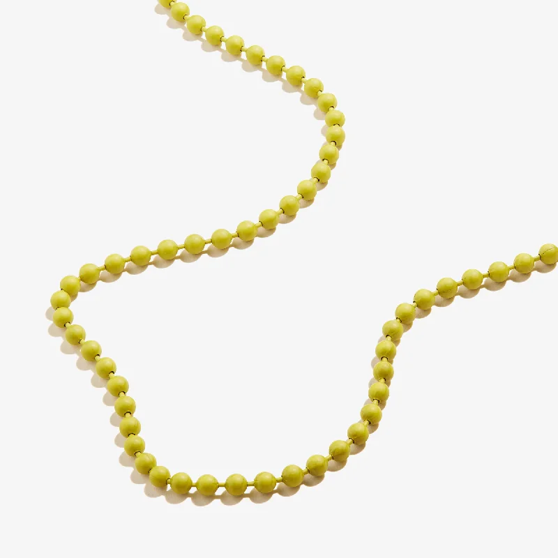 Shop Classic Women's Necklaces & Pendants with a Modern Twist-Ball Chain Necklace, Yellow Shop Classic Women's Necklaces & Pendants with a Modern Twist-Ball Chain Necklace, Yellow
