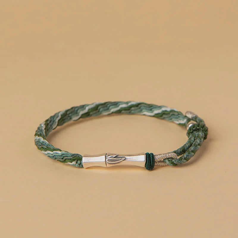 Crystal Bangles for Women-Buddha Stones 925 Sterling Silver Bamboo Reincarnation Knot Luck Protection String Bracelet Crystal Bangles for Women-Buddha Stones 925 Sterling Silver Bamboo Reincarnation Knot Luck Protection String Bracelet