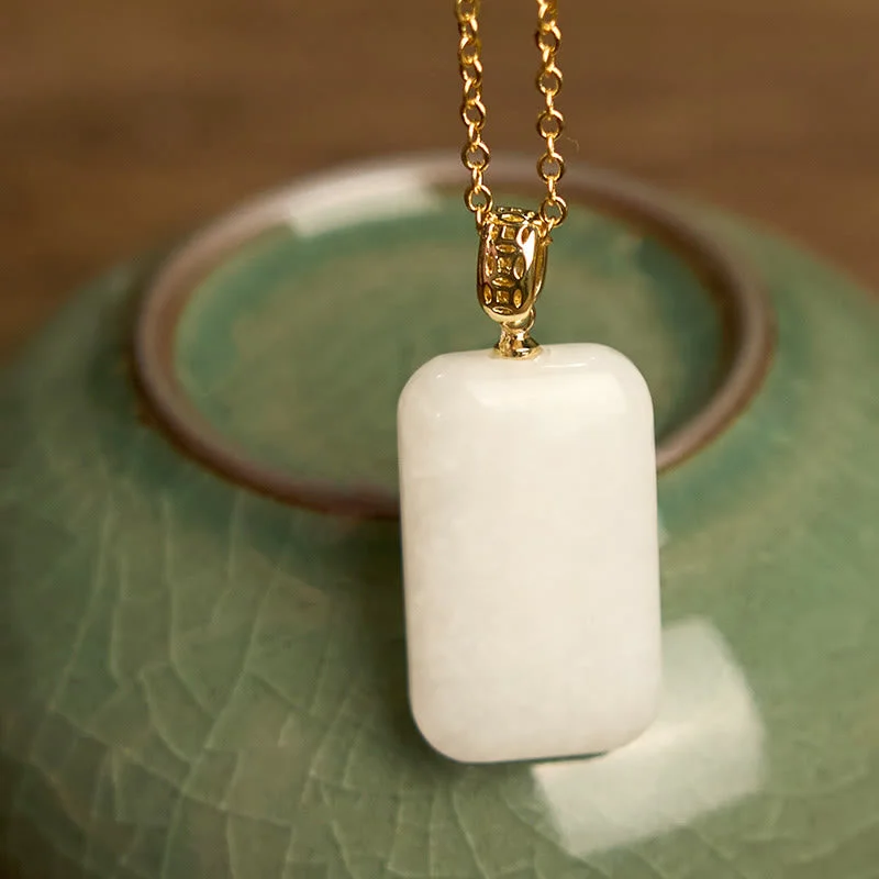 Shop Classic Women's Necklaces & Pendants with a Modern Twist-Buddha Stones Hetian Jade Silver Prosperity Necklace Pendant Shop Classic Women's Necklaces & Pendants with a Modern Twist-Buddha Stones Hetian Jade Silver Prosperity Necklace Pendant