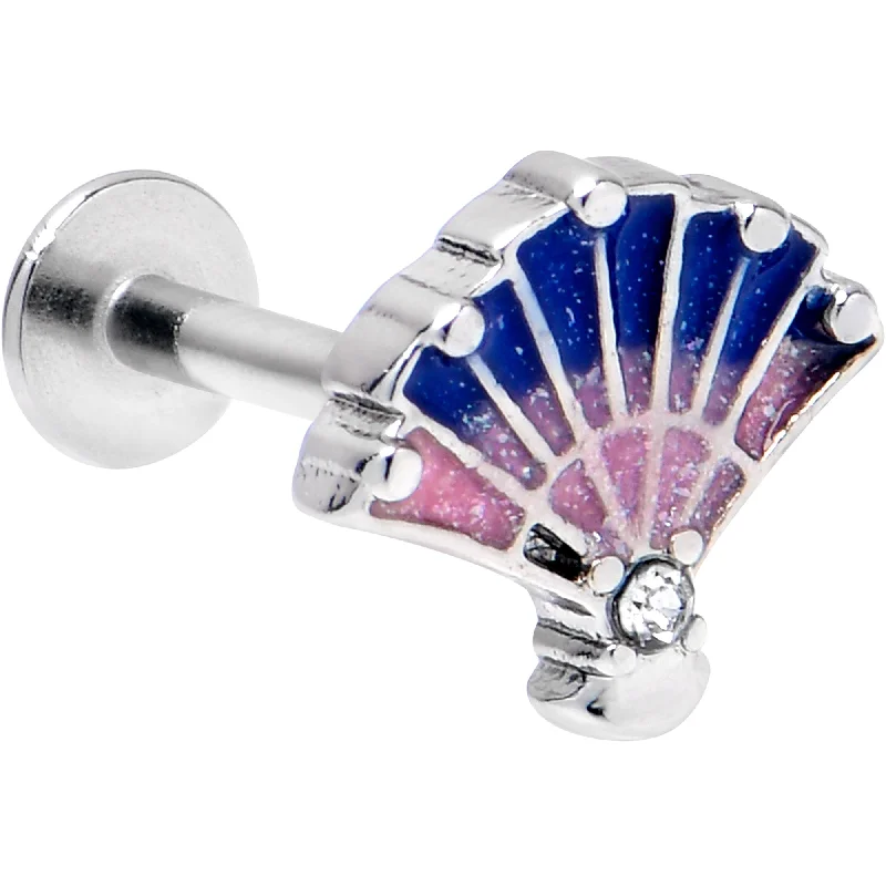 Customizable Lip Rings for Bold Looks16 Gauge 5/16 Clear CZ Gem Mesmerizing Ocean Sea Shell Magic Labret Tragus Customizable Lip Rings for Bold Looks16 Gauge 5/16 Clear CZ Gem Mesmerizing Ocean Sea Shell Magic Labret Tragus