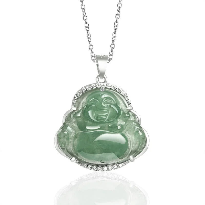 Shop Classic Women's Necklaces & Pendants with a Modern Twist-Buddha Stones 925 Sterling Silver Laughing Buddha Natural Jade Luck Prosperity Necklace Chain Pendant Shop Classic Women's Necklaces & Pendants with a Modern Twist-Buddha Stones 925 Sterling Silver Laughing Buddha Natural Jade Luck Prosperity Necklace Chain Pendant