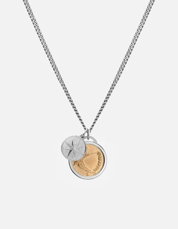 Exclusive Men's Necklaces & Pendants for the Modern Gentleman-Sparrow Necklace, 14k Gold/Sterling Silver Exclusive Men's Necklaces & Pendants for the Modern Gentleman-Sparrow Necklace, 14k Gold/Sterling Silver