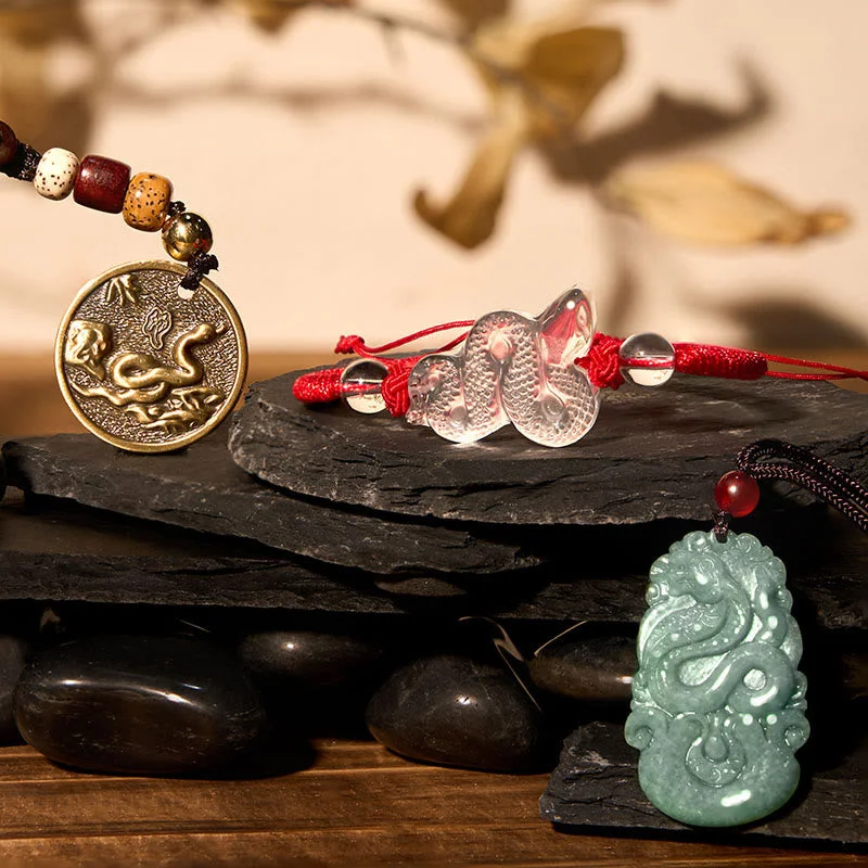 Trendy Bangles for Women with Custom Options-Buddha Stones Lucky Healing The Year of The Snake 2025 Jade White Crystal Red String Protection Bundle Trendy Bangles for Women with Custom Options-Buddha Stones Lucky Healing The Year of The Snake 2025 Jade White Crystal Red String Protection Bundle