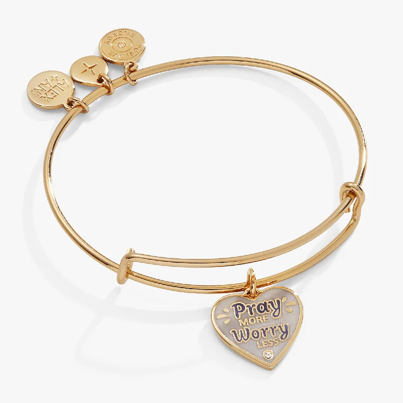Stylish Braided Bangles for Women-Pray More Worry Less Bangle