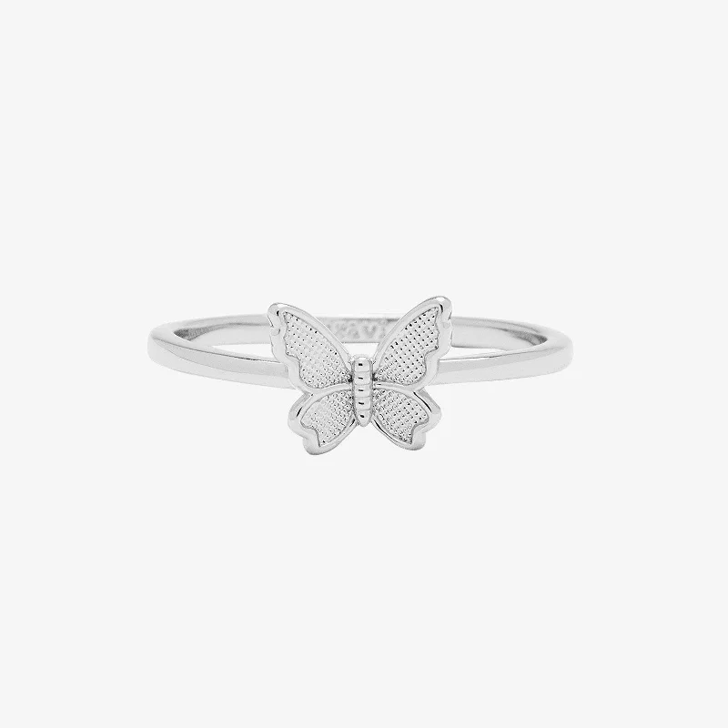 Chic Women's Rings for Fashion-Forward Looks-Butterfly In Flight Ring
