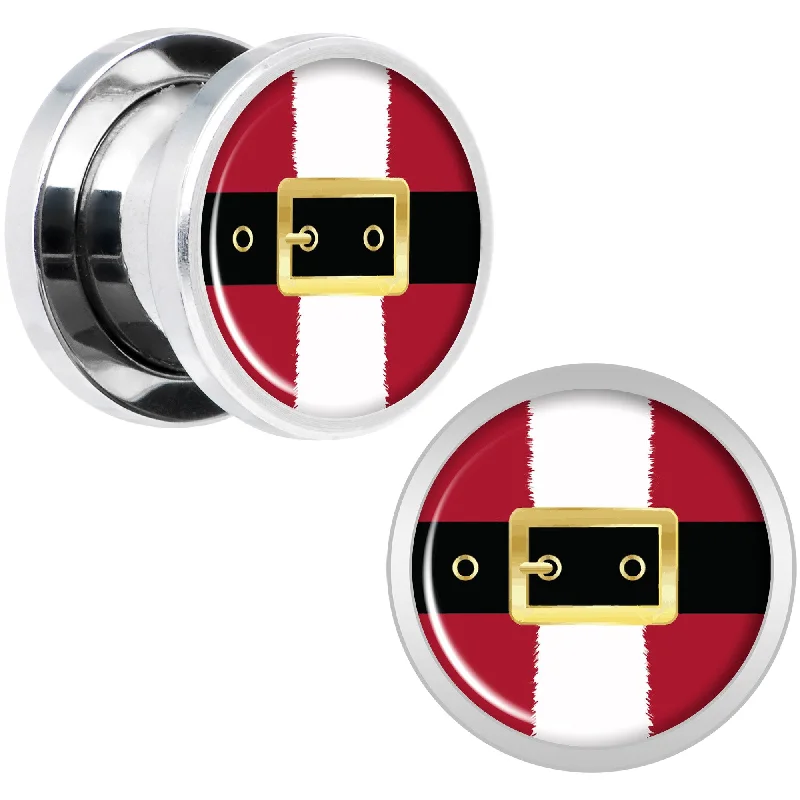 Women's Earrings – Elegant Designs for Every Personality--Christmas Santa Suit Screw Fit Plug Set Sizes 5mm to 20mm Women's Earrings – Elegant Designs for Every Personality--Christmas Santa Suit Screw Fit Plug Set Sizes 5mm to 20mm