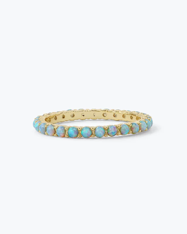 Chic Women's Rings for Fashion-Forward Looks-The Micro Heiress Ring - Gold|Blue Opal Chic Women's Rings for Fashion-Forward Looks-The Micro Heiress Ring - Gold|Blue Opal