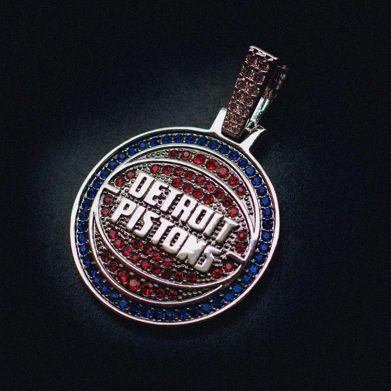 Exclusive Men's Necklaces & Pendants for the Modern Gentleman-Detroit Pistons Official NBA Logo Pendant Exclusive Men's Necklaces & Pendants for the Modern Gentleman-Detroit Pistons Official NBA Logo Pendant