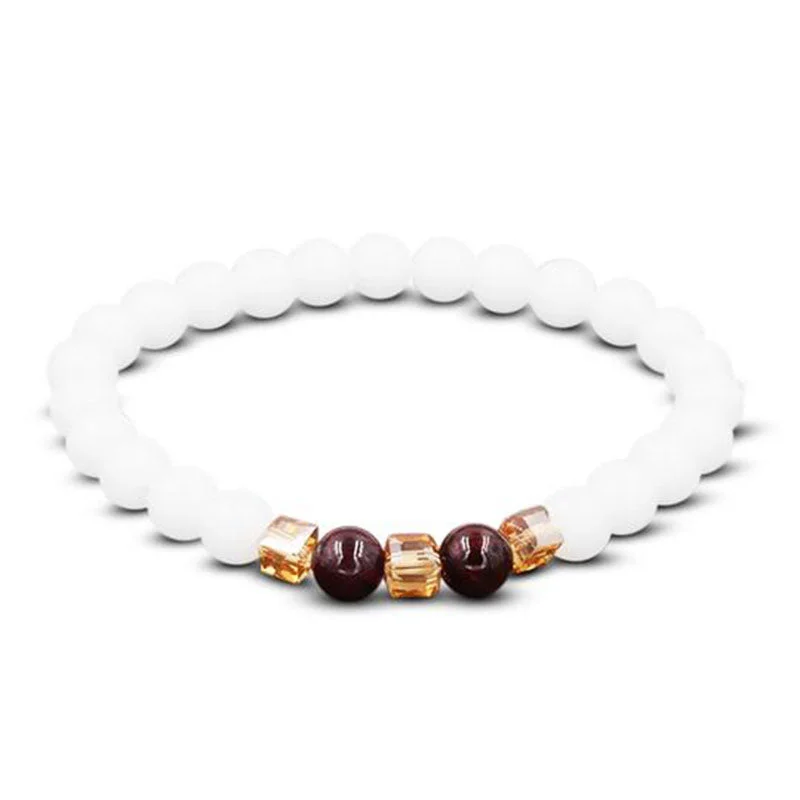 Men's Bracelets with Zodiac Signs-Buddha Stones Natural White Jade Protection Bracelet Men's Bracelets with Zodiac Signs-Buddha Stones Natural White Jade Protection Bracelet