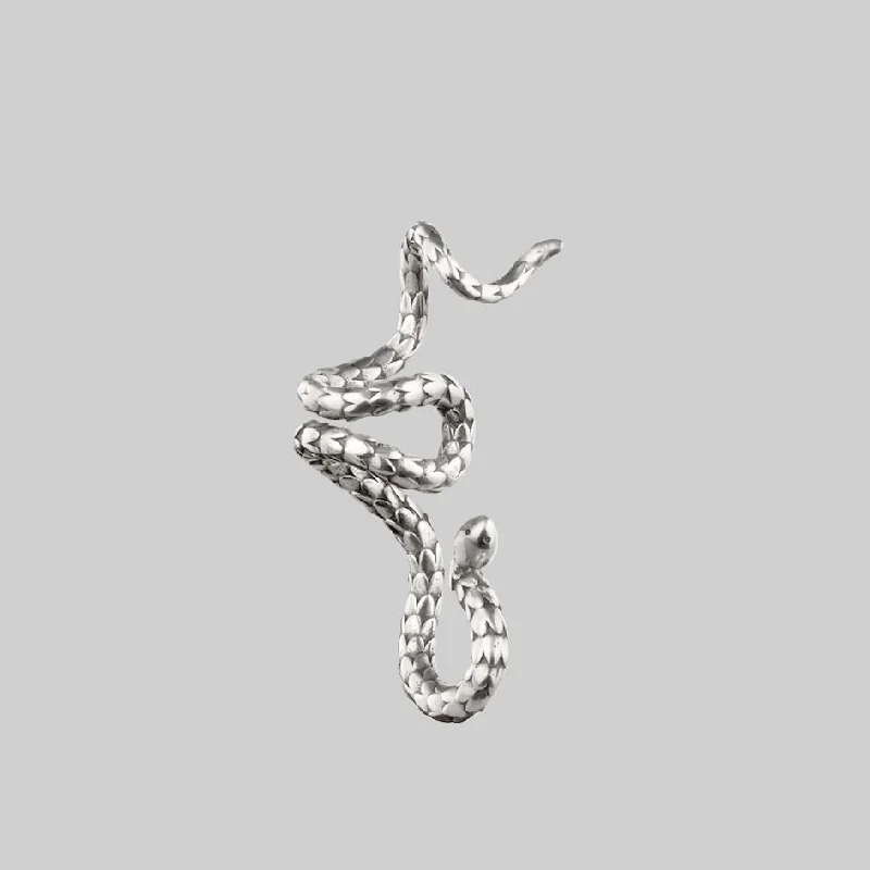 Women's Earrings – Elegant Designs for Every Personality--MINERVA. Snake Ear Wrap Cuff - Silver Women's Earrings – Elegant Designs for Every Personality--MINERVA. Snake Ear Wrap Cuff - Silver