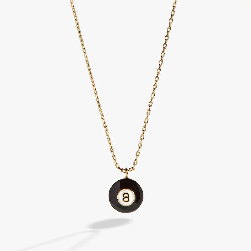 Shop Classic Women's Necklaces & Pendants with a Modern Twist-Nostalgia Eight Ball Necklace Shop Classic Women's Necklaces & Pendants with a Modern Twist-Nostalgia Eight Ball Necklace