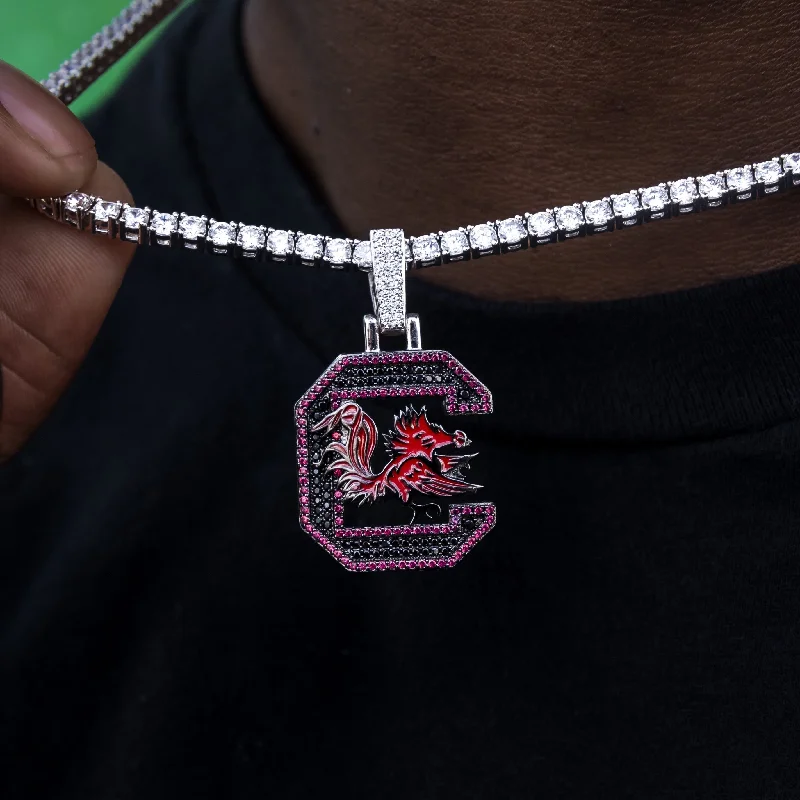 Exclusive Men's Necklaces & Pendants for the Modern Gentleman-South Carolina Gamecocks Official NCAA Logo Pendant Exclusive Men's Necklaces & Pendants for the Modern Gentleman-South Carolina Gamecocks Official NCAA Logo Pendant
