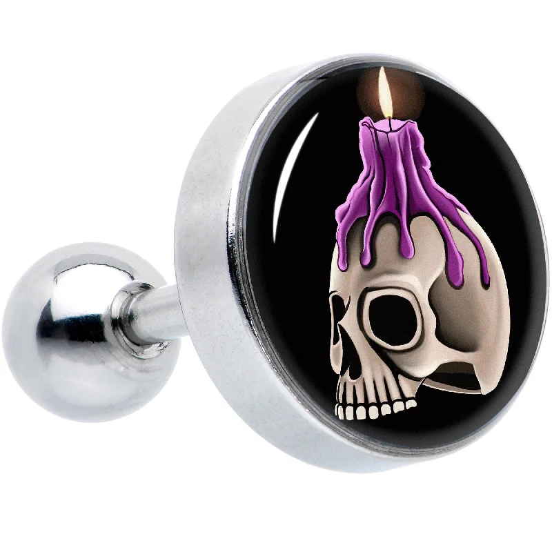 Women's Earrings – Elegant Designs for Every Personality--16 Gauge 1/4 Burning Skull Candle Cartilage Tragus Earring Women's Earrings – Elegant Designs for Every Personality--16 Gauge 1/4 Burning Skull Candle Cartilage Tragus Earring