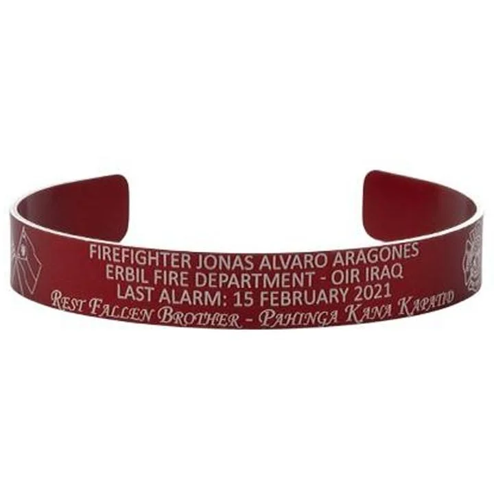 Casual Bracelets for Men with Simple Design-Firefighter Jonas A. Aragones Memorial Band - Hosted by the Aragones Family Casual Bracelets for Men with Simple Design-Firefighter Jonas A. Aragones Memorial Band - Hosted by the Aragones Family