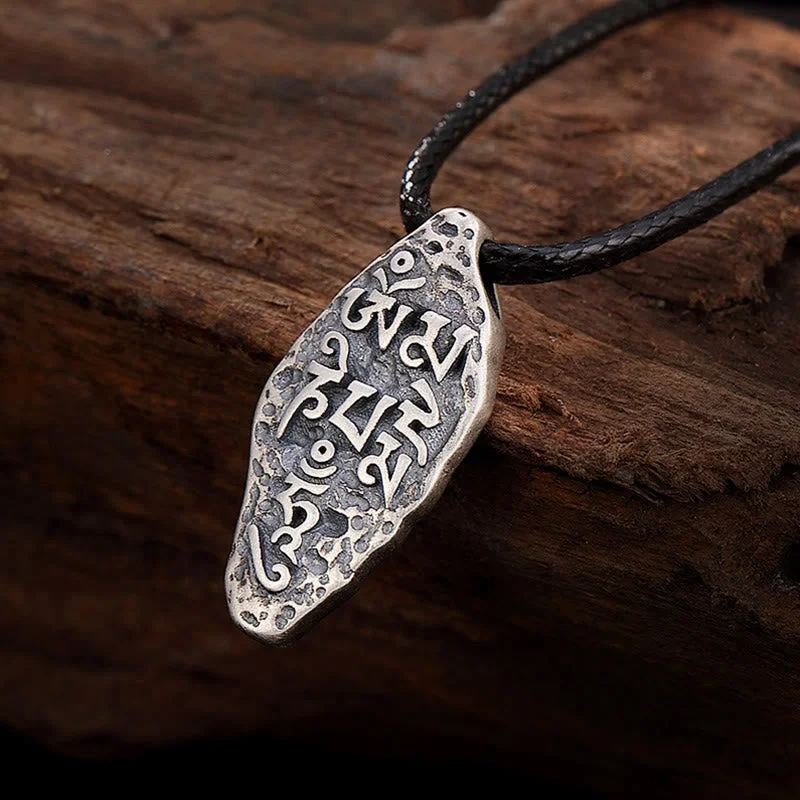 Shop Classic Women's Necklaces & Pendants with a Modern Twist-Buddha Stones Tibetan 925 Sterling Silver Om Mani Padme Hum Dorje Vajra Engraved Strength Necklace Pendant Shop Classic Women's Necklaces & Pendants with a Modern Twist-Buddha Stones Tibetan 925 Sterling Silver Om Mani Padme Hum Dorje Vajra Engraved Strength Necklace Pendant