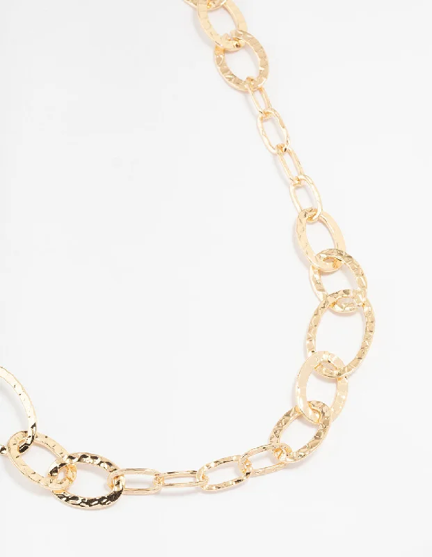 Shop Classic Women's Necklaces & Pendants with a Modern Twist-Gold Link Station Long Necklace Shop Classic Women's Necklaces & Pendants with a Modern Twist-Gold Link Station Long Necklace