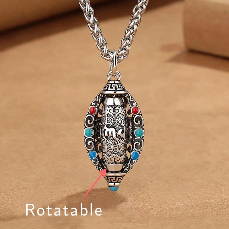 Shop Classic Women's Necklaces & Pendants with a Modern Twist-Buddha Stones Tibetan Om Mani Padme Hum Purity Rotatable Necklace Pendant Shop Classic Women's Necklaces & Pendants with a Modern Twist-Buddha Stones Tibetan Om Mani Padme Hum Purity Rotatable Necklace Pendant