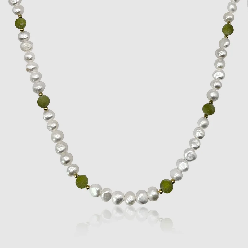 Exclusive Men's Necklaces & Pendants for the Modern Gentleman-Forest Green - Real Pearl Necklace Exclusive Men's Necklaces & Pendants for the Modern Gentleman-Forest Green - Real Pearl Necklace