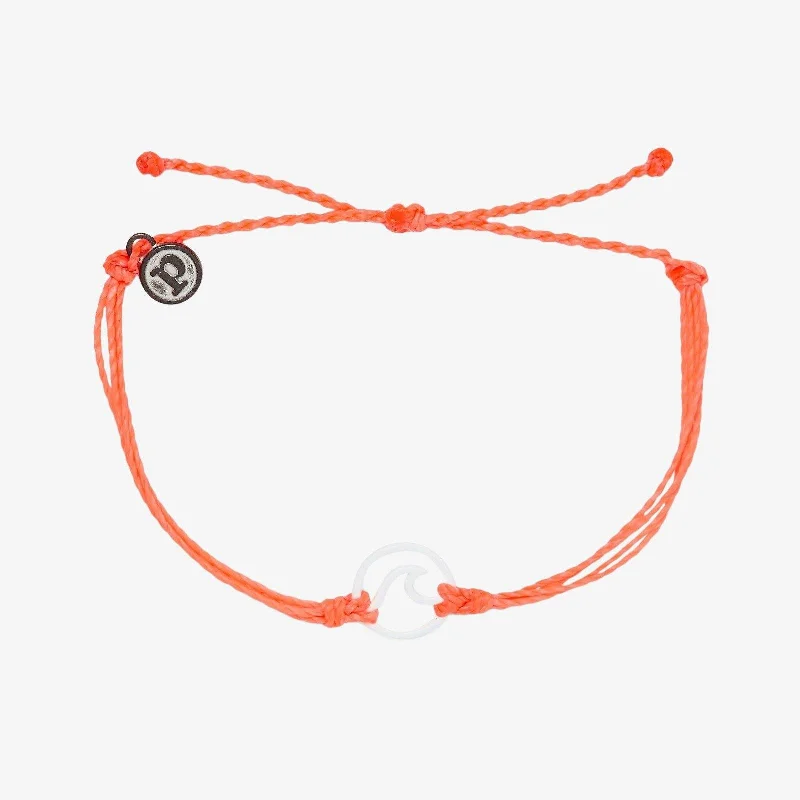 Classic Gemstone Bangle Sets for Women-White Enamel Wave Charm
