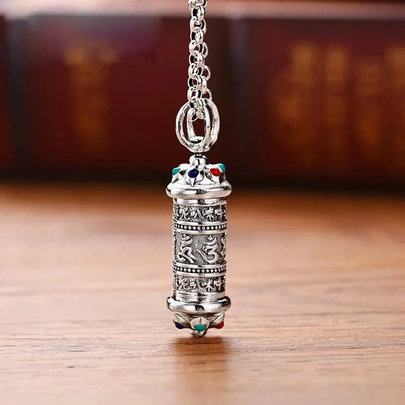 Shop Classic Women's  Necklaces & Pendants with a Modern Twist-Buddha Stones Tibetan Om Mani Padme Hum Focus Necklace Pendant