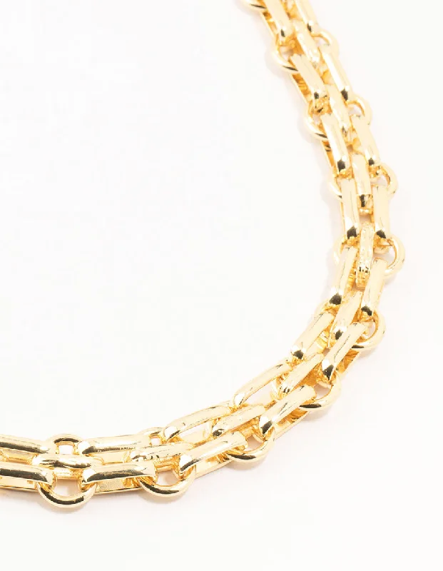 Shop Classic Women's Necklaces & Pendants with a Modern Twist-Gold Plated Chunky Link Chain Necklace Shop Classic Women's Necklaces & Pendants with a Modern Twist-Gold Plated Chunky Link Chain Necklace