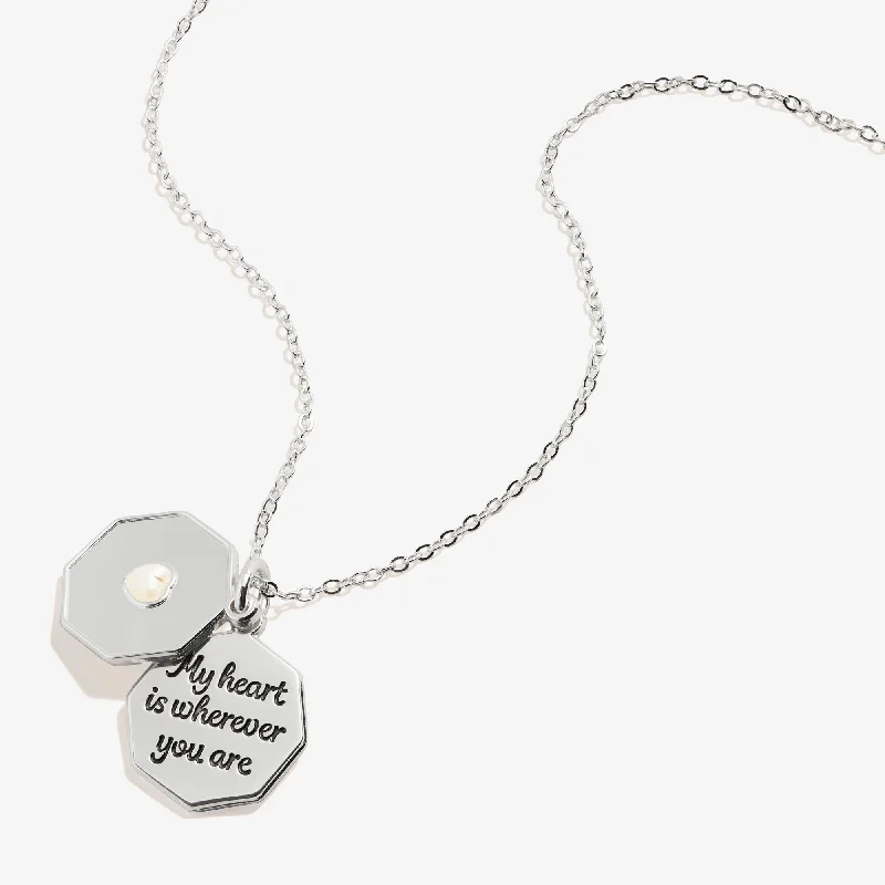 Shop Classic Women's Necklaces & Pendants with a Modern Twist-My Heart is Wherever You Are' Slider Necklace, Adjustable Shop Classic Women's Necklaces & Pendants with a Modern Twist-My Heart is Wherever You Are' Slider Necklace, Adjustable