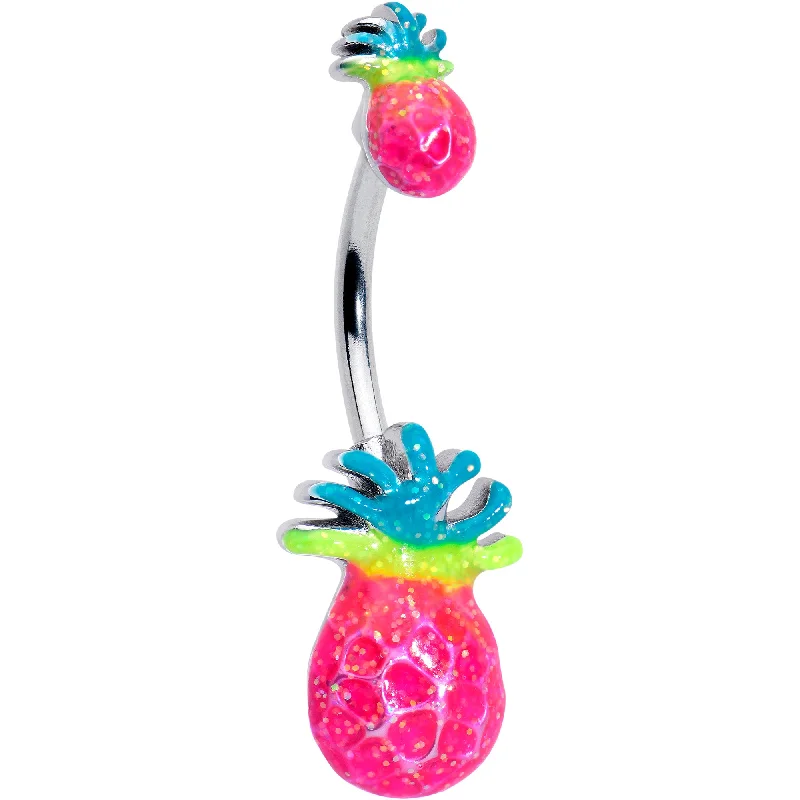 Beautiful Belly Rings with Timeless Beauty -Hot Tropical Pineapple Double Mount Belly Ring Beautiful Belly Rings with Timeless Beauty -Hot Tropical Pineapple Double Mount Belly Ring
