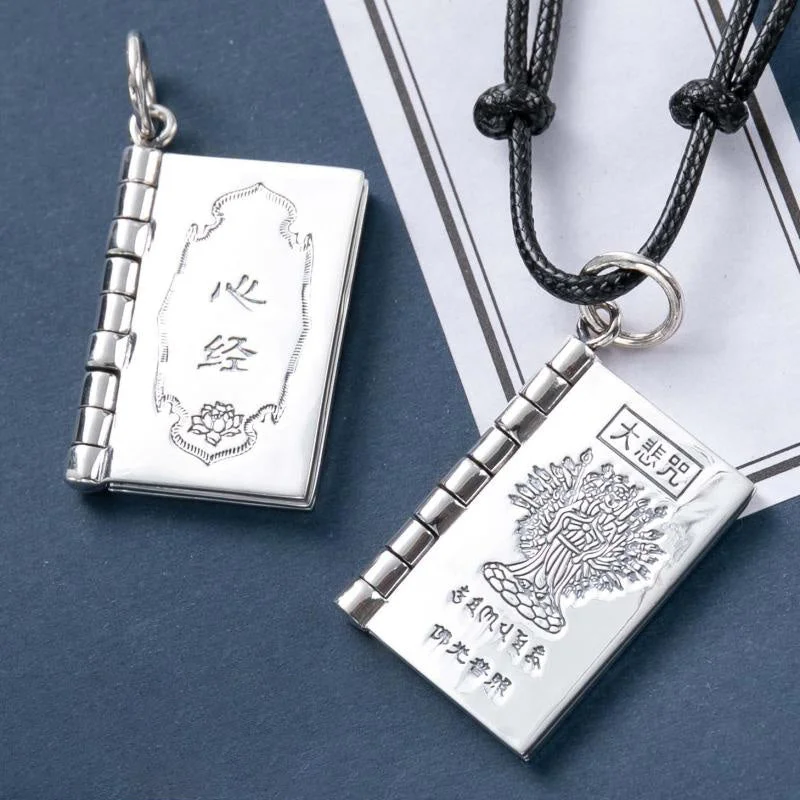 Shop Classic Women's Necklaces & Pendants with a Modern Twist-Buddha Stones 990 Sterling Silver Heart Sutra Great Compassion Shurangama Mantra Lotus Vajra Peace Necklace Pendant Shop Classic Women's Necklaces & Pendants with a Modern Twist-Buddha Stones 990 Sterling Silver Heart Sutra Great Compassion Shurangama Mantra Lotus Vajra Peace Necklace Pendant