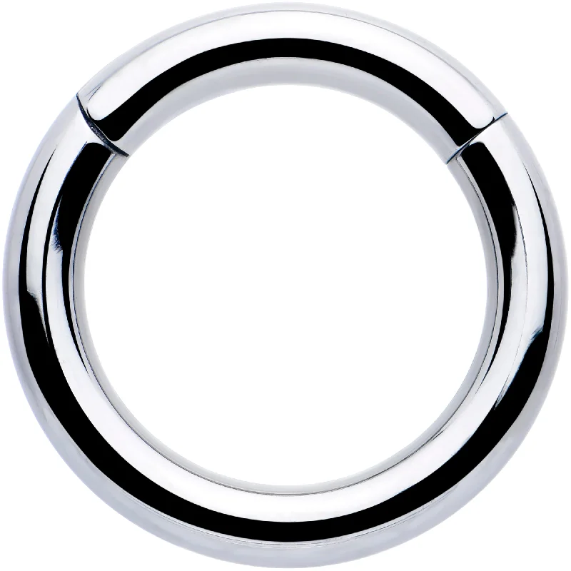 Women's Earrings – Elegant Designs for Every Personality--8 Gauge 9/16 316L Surgical Steel Precision Hinged Segment Hoop Women's Earrings – Elegant Designs for Every Personality--8 Gauge 9/16 316L Surgical Steel Precision Hinged Segment Hoop
