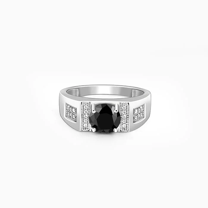 Shop Durable Men's Earrings for Everyday Wear-Silver Gentle Harmony Ring For Him