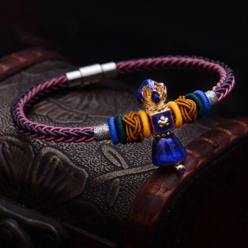 Bold Leather Bracelets for Men-Buddha Stones Tibetan Handmade Dorje Vajra Strength Eight Threads String Bracelet Bold Leather Bracelets for Men-Buddha Stones Tibetan Handmade Dorje Vajra Strength Eight Threads String Bracelet