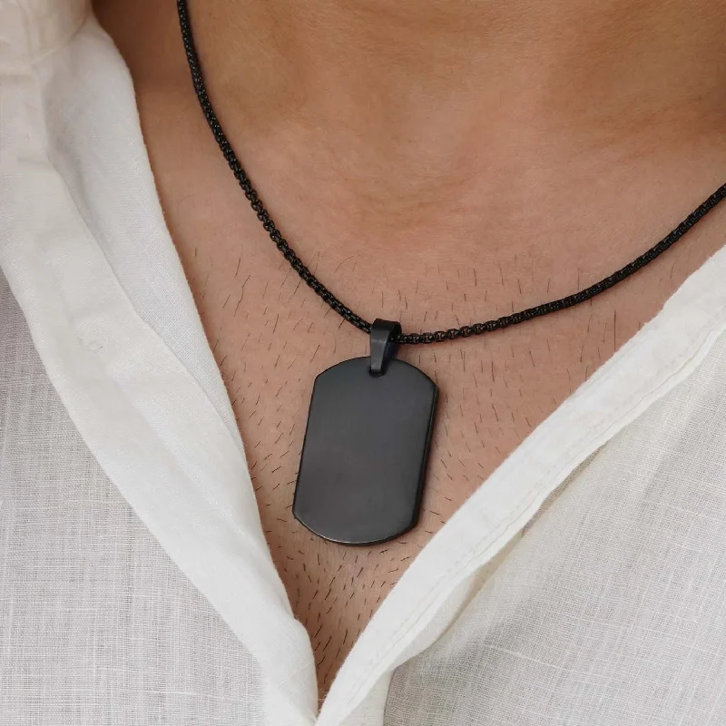 Exclusive Men's Necklaces & Pendants for the Modern Gentleman-Dog Tag Necklace