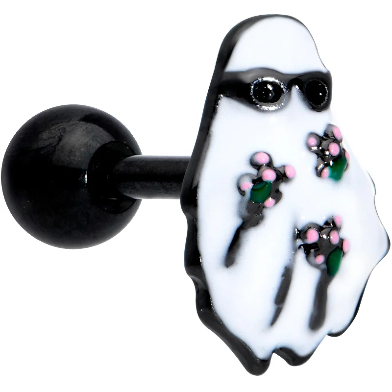 Women's Earrings – Elegant Designs for Every Personality--16 Gauge 1/4 Black Hipster Ghost Halloween Tragus Cartilage Earring Women's Earrings – Elegant Designs for Every Personality--16 Gauge 1/4 Black Hipster Ghost Halloween Tragus Cartilage Earring
