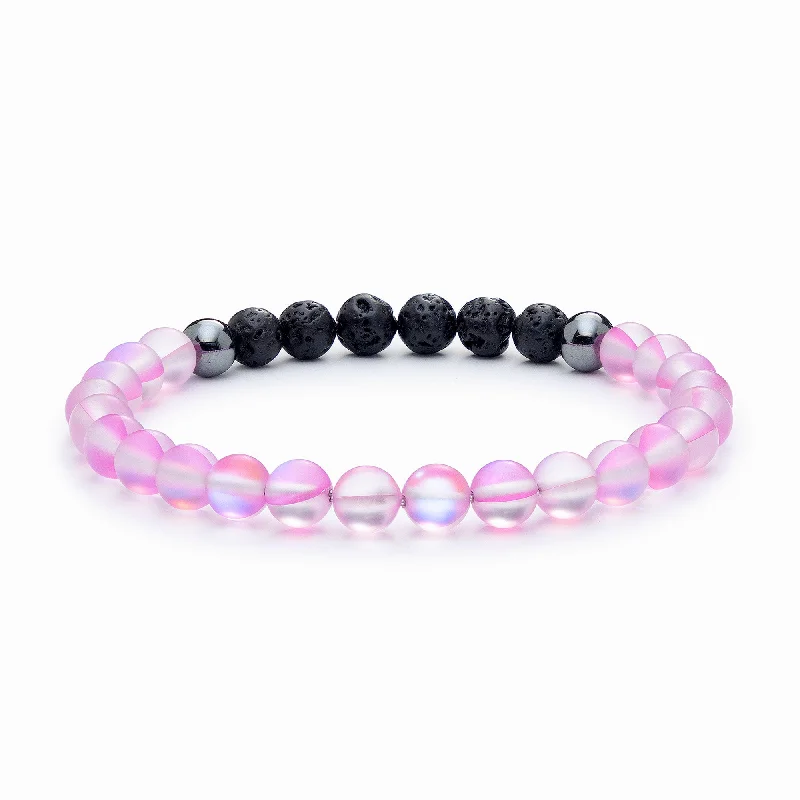 Personalized Multi-Colored Bangles for Women-Glow Glass (Pink)