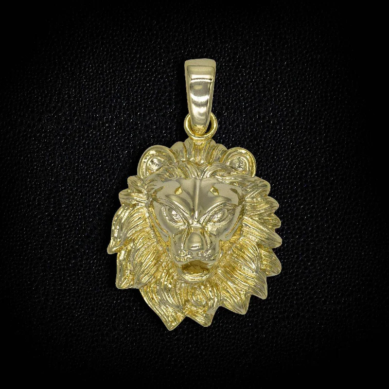 Exclusive Men's Necklaces & Pendants for the Modern Gentleman-Gold Lion Micro