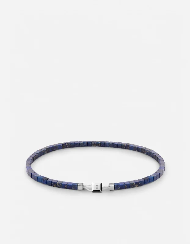 Stylish Cuff Bracelets for Men-Coda Lapis Bracelet, Sterling Silver