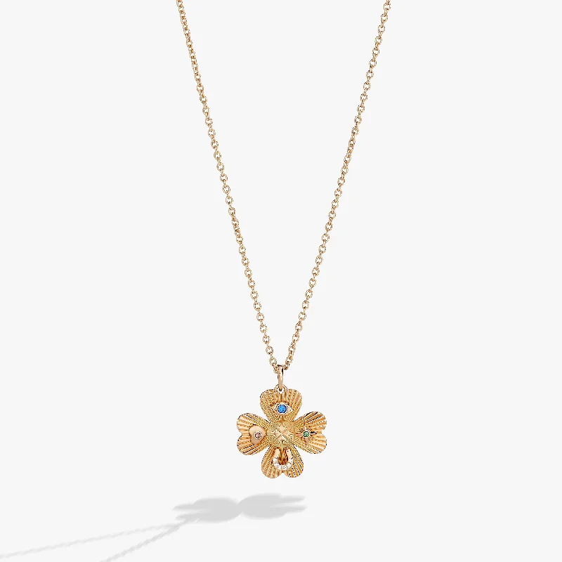 Shop Classic Women's Necklaces & Pendants with a Modern Twist-Lucky Four Leaf Clover Adjustable Necklace Shop Classic Women's Necklaces & Pendants with a Modern Twist-Lucky Four Leaf Clover Adjustable Necklace