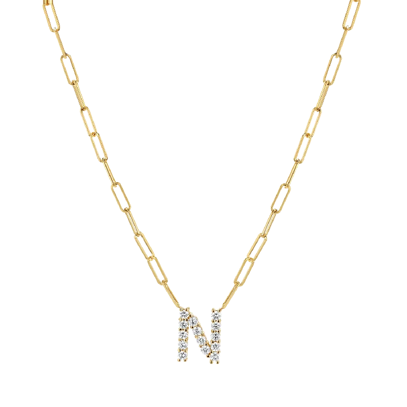 Shop Classic Women's Necklaces & Pendants with a Modern Twist-Grand Initial Paper Clip Necklace Shop Classic Women's Necklaces & Pendants with a Modern Twist-Grand Initial Paper Clip Necklace