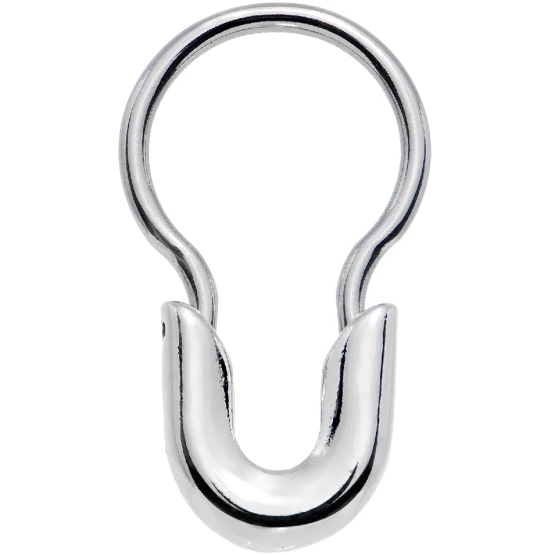 Plain Nose Rings -16 Gauge 5/16 Safety Pin Stainless Steel Septum Ring