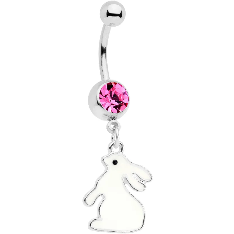 Beautiful Belly Rings for Every Occasion -Pink Gem Easter Bunny Glow in the Dark Dangle Belly Ring Beautiful Belly Rings for Every Occasion -Pink Gem Easter Bunny Glow in the Dark Dangle Belly Ring