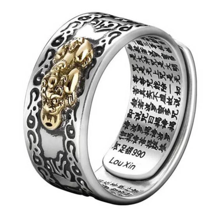 Chic Women's Rings for Fashion-Forward Looks-Buddha Stones Lucky FengShui PiXiu Wealth Ring Chic Women's Rings for Fashion-Forward Looks-Buddha Stones Lucky FengShui PiXiu Wealth Ring