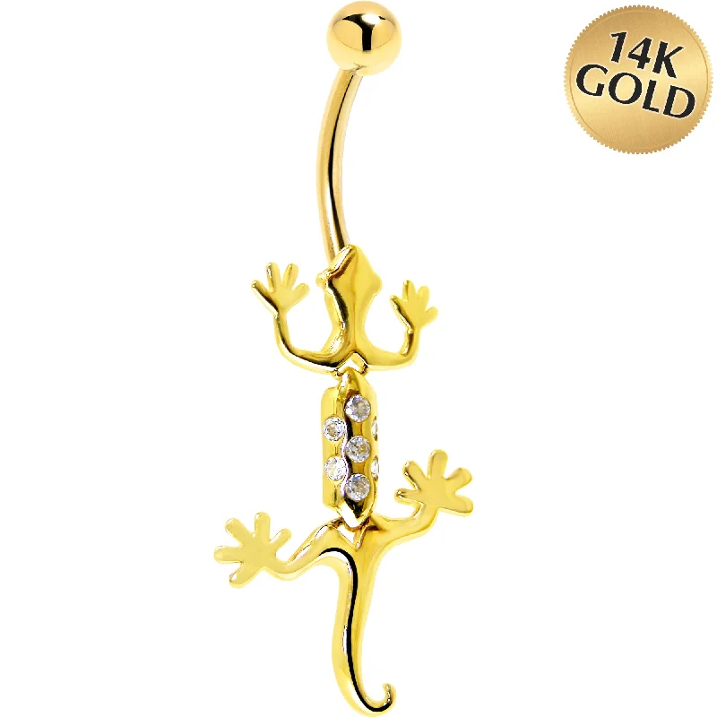Trendy Belly Rings with Colorful Stones -16 Gauge Solid 14KT Yellow Gold Cubic Zirconia Izzy Lizzy Belly Ring Trendy Belly Rings with Colorful Stones -16 Gauge Solid 14KT Yellow Gold Cubic Zirconia Izzy Lizzy Belly Ring